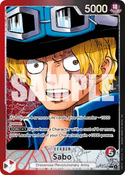 OP 13-004 Sabo Leader Alt Art One Piece Card Game English - Image 1