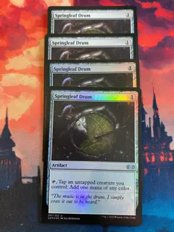 MTG Double Masters Springleaf Drum x 4, Two Foil - Image 1
