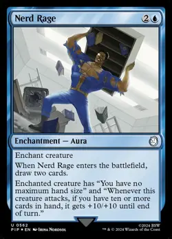 Nerd Rage (Surge Foil) (NM) - Fallout - Magic the Gathering - Image 1