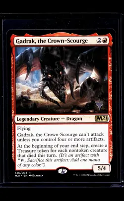 MTG Magic the Gathering Core Set 2021 Promo Pack Gadrak the Crown Scourge LP - Image 1