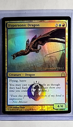 MTG Magic The Gathering Return to Ravnica Promo Foil #170 Hypersonic Dragon LP - Image 1