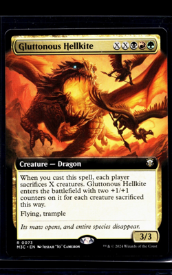 MTG Magic The Gathering M3C Modern Horizons 3 Commander #73 Gluttonous Hellkite - Image 1