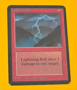 MTG LIGHTNING BOLT Alpha (OldManMTG 012-408) - Image 1