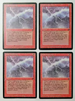 MtG | 4 x Chain Lightning | Legends | Magic the Gathering - Image 1