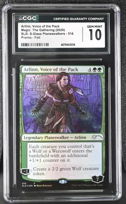 ARLINN, VOICE OF THE PACK Secret Lair Foil Stained Glass CGC 10 MTG [Nostalgium] - Image 1