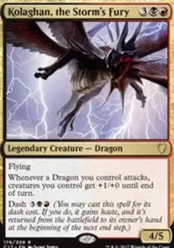 1 x Kolaghan, the Storm's Fury - Commander 2017 - Moderate Play - MTG - Image 1