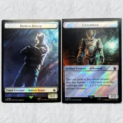 Cyberman\Human Rogue (Surge Foil) Doctor WHO | MTG EDH Double-Sided Token | NM - Image 1