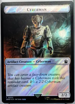 Cyberman\Human Rogue (Surge Foil) Doctor WHO | MTG EDH Double-Sided Token | NM - Image 3