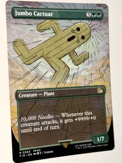 Magic - Jumbo Cactuar Borderless R 0343 Non Foil Final Fantasy MTG English - Image 1