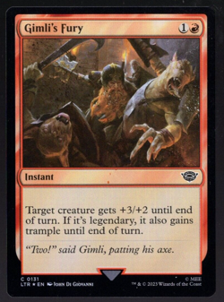 Gimli's Fury 0131 Common Foil Lord of the Rings MTG Near Mint - Image 1