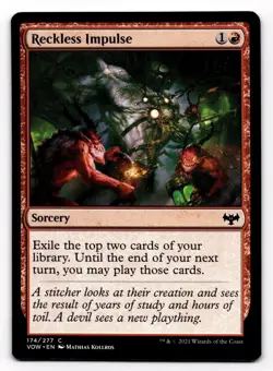 MTG Magic the Gathering Reckless Impulse (174/277) Innistrad Crimson Vow - Image 1