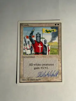 MTG - Crusade - Unlimited Edition - Signed - LP+ - Banned - Image 1