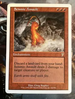 1x Seismic Assault 7th Seventh Edition LP MTG Magic The Gathering x1 MKE - Image 1