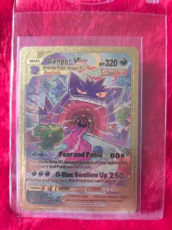 Pokemon Gengar VMAX Gold Foil Fan Art Collector Card - 320 HP - 271/264 - Image 1