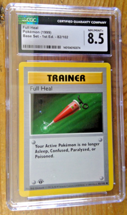 Pokemon CGC 8.5 NM/Mint Full Heal (1999) 1st Edition 82/102 - Image 1