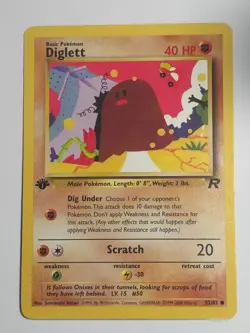 Pokemon TCG Diglett Team Rocket 52 Regular 1st Edition Common - Image 1