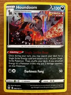 Houndoom 096/163 SWSH05: Battle Styles Holo Rare Holo Pokemon TCG NM - Image 1