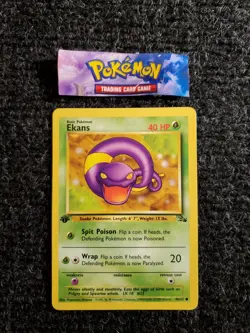 Pokemon TCG Ekans Fossil 46/62 1st Edition Wizards Base Set NM - Image 1