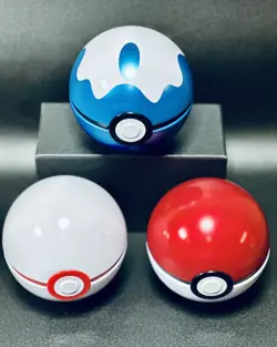 Pokemon Diveball Pokeball Premier Ball Pokeball Tins Lot Of 3 (EMPTY) - Image 1