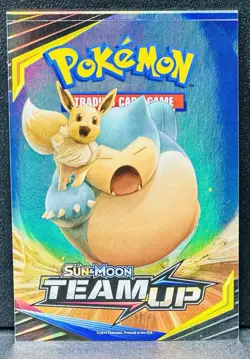 Eevee & Snorlax Holo Sticker Pokemon Sun & Moon Team Up - Image 1