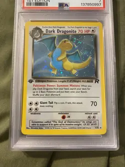 2000 Pokemon 1st Edition Dark Dragonite Holo Rare Team Rocket 5/82 - PSA 7 NM - Image 4