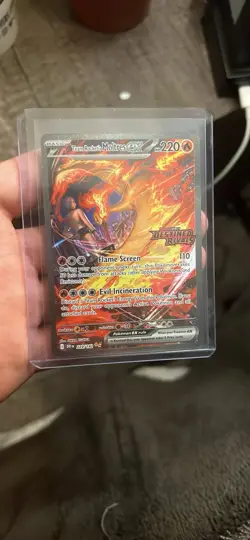 Pokemon TCG Team Rockets Moltres EX Destined Rivals SIR Stamped Promo 229/182 - Image 1