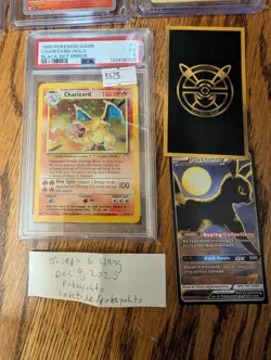 1999 Pokemon Game Charizard-Holo Black Dot Error PSA 5 - Image 1