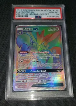 Scizor GX Rainbow Secret Rare PSA 10 Pokemon Celestial Storm 175/168 - Image 2