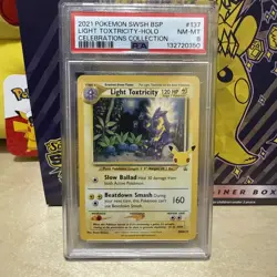 2021 POKEMON SWSH BLACK STAR PROMO CELEBRATIONS COLL LIGHT TOXTRICITY-HOLO PSA 8 - Image 1