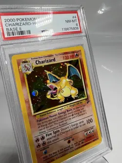 Pokemon Base Set 2 Charizard #4/130 Holo PSA 8 NM-MT - Image 3