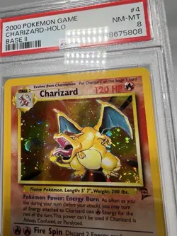 Pokemon Base Set 2 Charizard #4/130 Holo PSA 8 NM-MT - Image 4