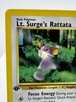 Lt. Surge's Rattata 85/132 Gym Challenge 1st Edition Pokemon - Image 3