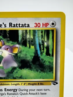Lt. Surge's Rattata 85/132 Gym Challenge 1st Edition Pokemon - Image 4