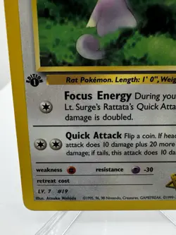 Lt. Surge's Rattata 85/132 Gym Challenge 1st Edition Pokemon - Image 5