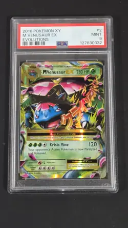 PSA 9 M Venusaur EX 2/108 XY Evolutions Ultra Rare Pokemon 2016 - Image 1