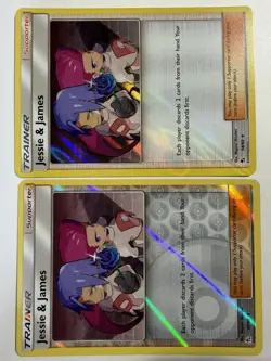 Pokemon TCG Jessie and James 58/68 Hidden Fates Holo Rare & Reverse Holo NM. - Image 1