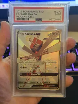 2019 Pokemon Hidden Fates Kartana GX SV73/SV94 PSA 9 MINT - Full Art Shiny - Image 1