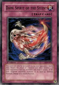 Dark Spirit of the Silent LON-079 1st Edition Yugioh Rare Trap Card - Image 1