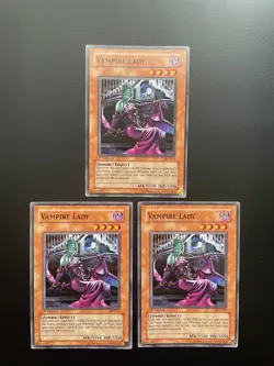 Yugioh Vampire Lady AST-013 Common 1st Edition MP/HP X3 - Image 1