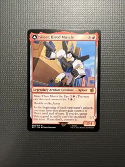 MTG Slicer, Hired Muscle, Bot 006/015, Transformers, Mythic Card - Image 1