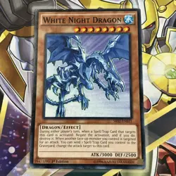Yu-Gi-Oh TCG White Night Dragon SR02-EN011 1st Edition Regular Common Card LP - Image 1