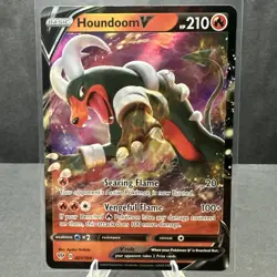 Houndoom V 021/189 SWSH Darkness Ablaze Ultra Rare Holo Pokemon TCG Card NM - Image 1