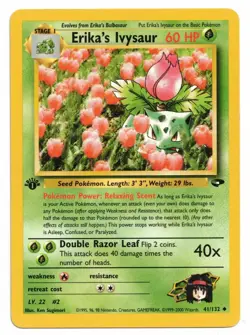 Pokemon Card: Erika's Ivysaur 41/132 1st Edition Gym Challenge Set! EX - Image 1