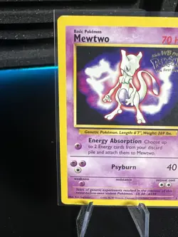 Pokemon TCG Mewtwo #3 WB Kids Presents the First Movie Card - Image 2