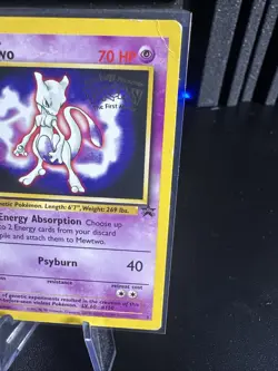 Pokemon TCG Mewtwo #3 WB Kids Presents the First Movie Card - Image 3