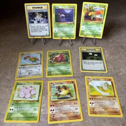 9 Card Pokemon WOTC Era Unlimited Vintage Card Lot Common/ Uncommon LP/HP - Image 1