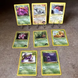 8 Card Pokemon WOTC Era Unlimited Vintage Card Lot Common/ Uncommon LP/HP - Image 1