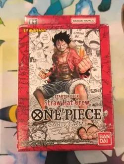 One Piece Card Game Super Pre-Release Starter Deck Straw Hat Crew ST01 1st Ed - Image 1