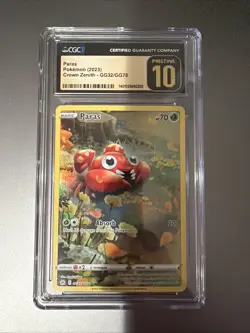 Paras GG32/GG70 Crown Zenith Pristine 10 CGC Pokemon Card - Image 1