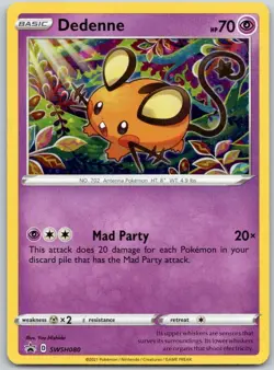 Dedenne SWSH080 Black Star Promo Pokemon TCG Card NM - Image 1